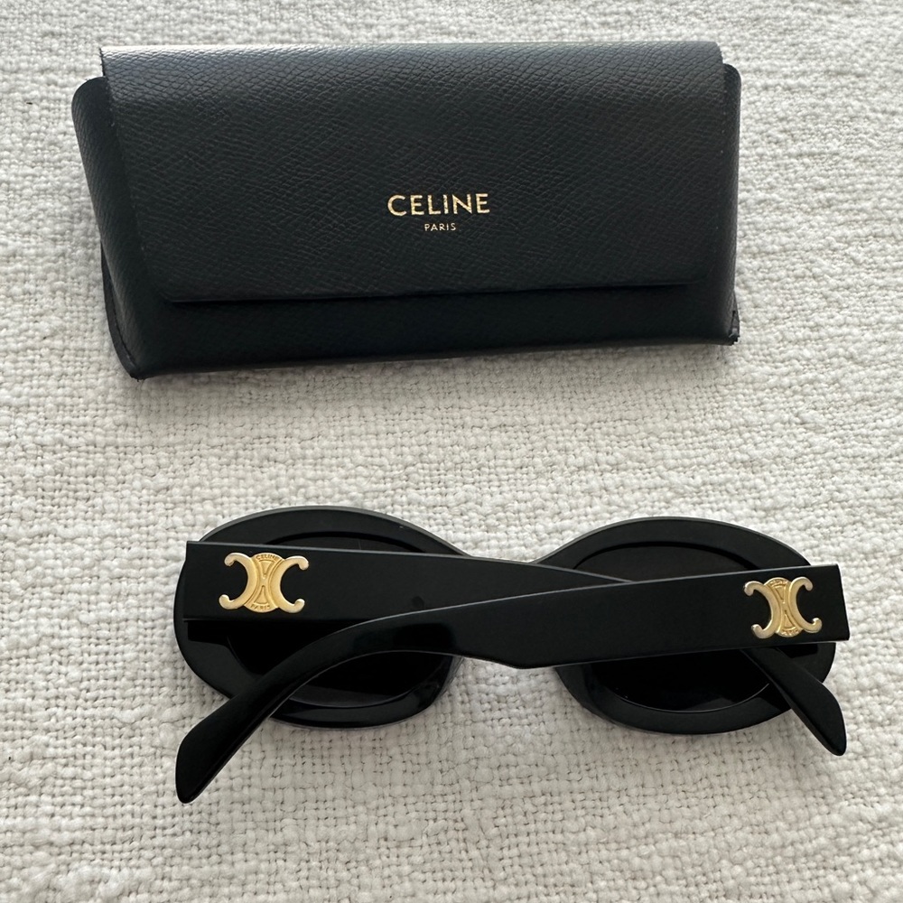 Authentic Celine Triomphe 01 sunglasses in acetate black